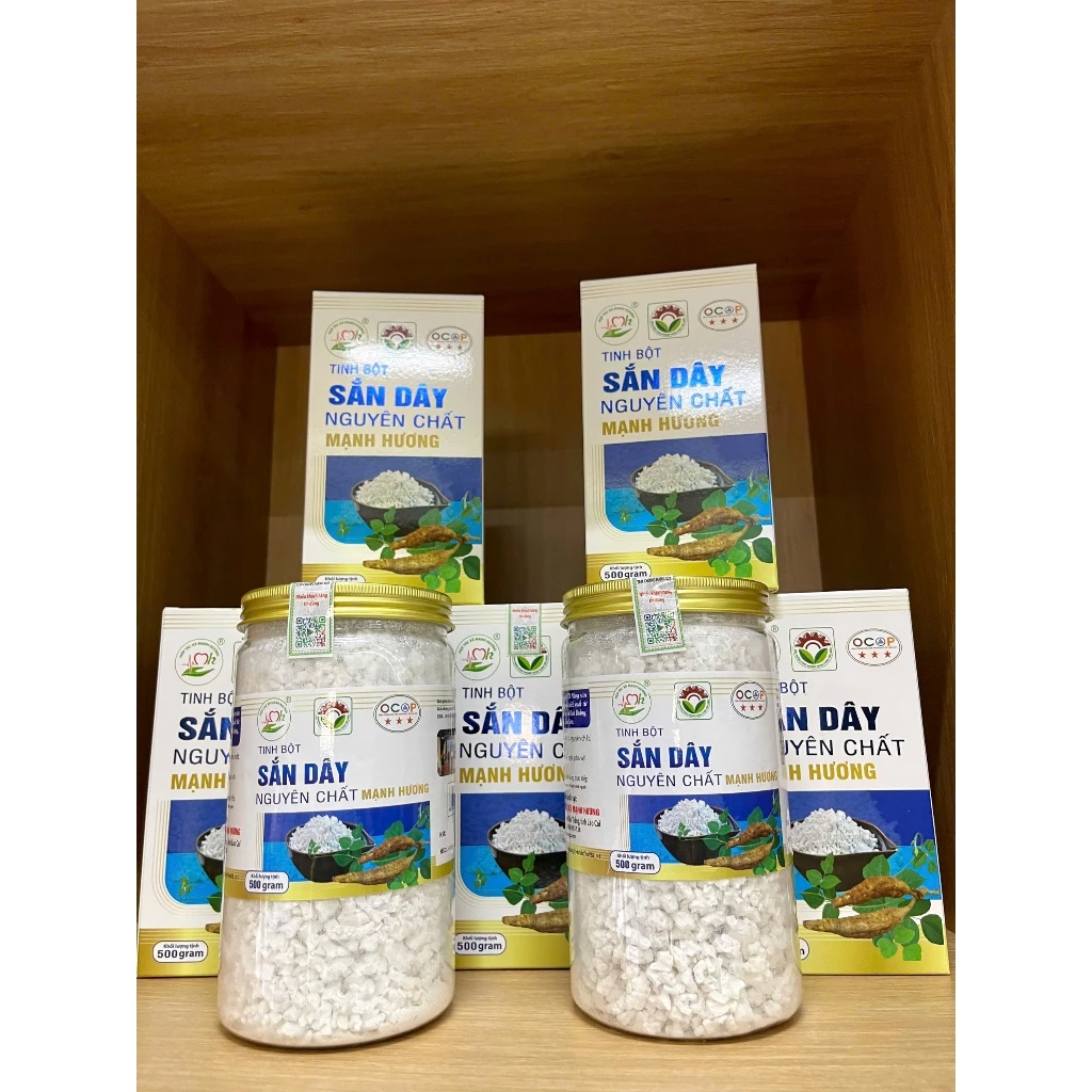 Tinh Bột Sắn Dây HTX Mạnh Hương Hộp 500gr